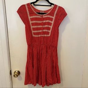 Free People red and white polka dot dress- size 4